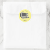 Abbildung des Cartoon Runder Aufkleber (Tasche)
