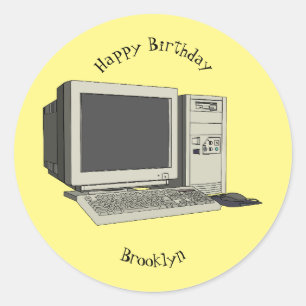 Abbildung des Cartoon Runder Aufkleber