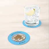 Abbildung des Cartoon Runder Pappuntersetzer (Vor Ort)