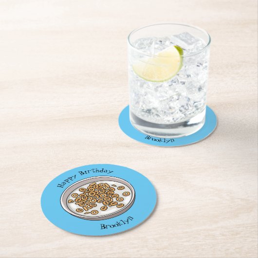 Abbildung des Cartoon Runder Pappuntersetzer (Vor Ort)