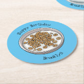 Abbildung des Cartoon Runder Pappuntersetzer (Angewinkelt)