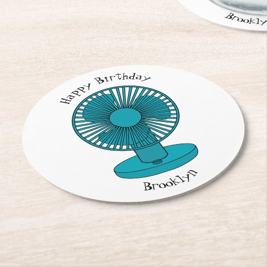 Abbildung des Cartoon Runder Pappuntersetzer (Angewinkelt)