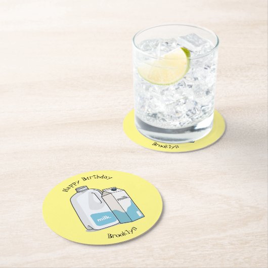 Abbildung des Cartoon Runder Pappuntersetzer (Vor Ort)