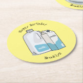 Abbildung des Cartoon Runder Pappuntersetzer (Angewinkelt)