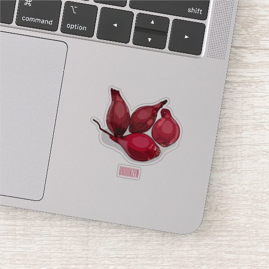 Abbildung des Cartoon Shallot Aufkleber (Ausschnitt)