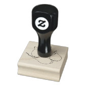 Abbildung des Cartoon Shallot Gummistempel (Stempel)