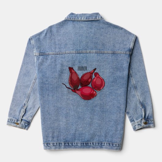 Abbildung des Cartoon Shallot Jeansjacke (Rückseite)