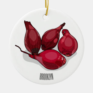 Abbildung des Cartoon Shallot Keramik Ornament