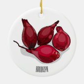 Abbildung des Cartoon Shallot Keramik Ornament (Hinten)