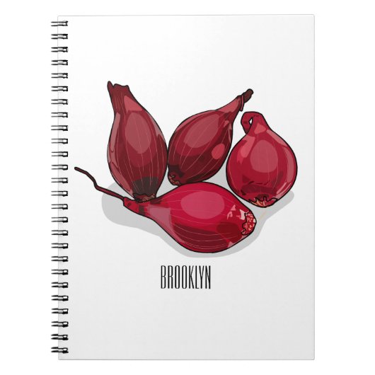 Abbildung des Cartoon Shallot Notizblock (Vorderseite)