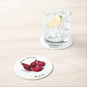 Abbildung des Cartoon Shallot Runder Pappuntersetzer (Vor Ort)