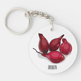 Abbildung des Cartoon Shallot Schlüsselanhänger