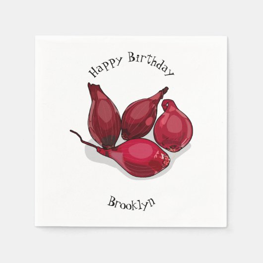 Abbildung des Cartoon Shallot Serviette (Vorderseite)