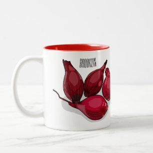 Abbildung des Cartoon Shallot Zweifarbige Tasse