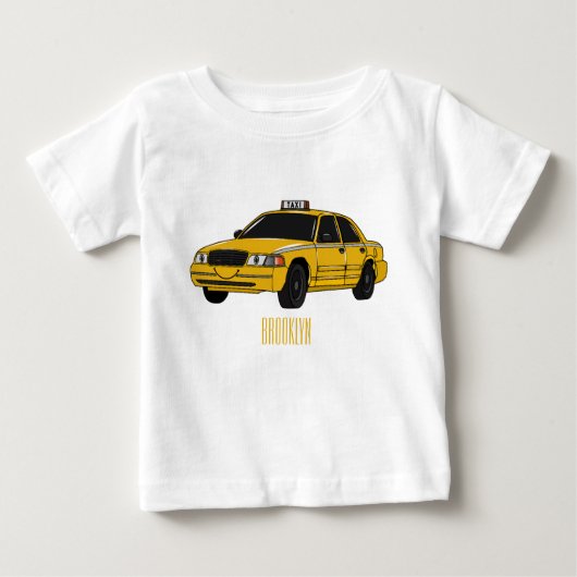 Abbildung des Cartoon Taxi Baby T-shirt (Vorderseite)