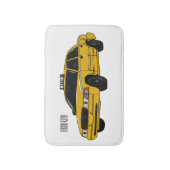 Abbildung des Cartoon Taxi Badematte (Vorderseite Vertikal)