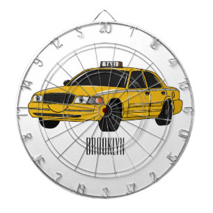 Abbildung des Cartoon Taxi Dartscheibe