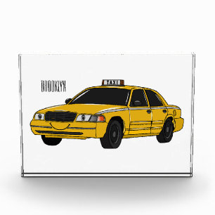 Abbildung des Cartoon Taxi Fotoblock