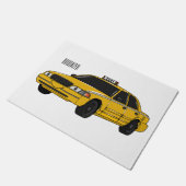 Abbildung des Cartoon Taxi Fußmatte (Schrägansicht)