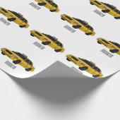 Abbildung des Cartoon Taxi Geschenkpapier (Ecke)