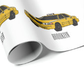 Abbildung des Cartoon Taxi Geschenkpapier (Rolleneckpunkt)
