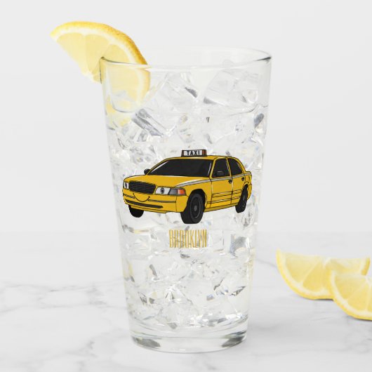 Abbildung des Cartoon Taxi Glas (Vorderseite Ice)