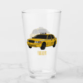 Abbildung des Cartoon Taxi Glas (Vorderseite)