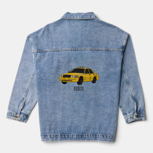 Abbildung des Cartoon Taxi Jeansjacke