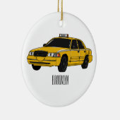 Abbildung des Cartoon Taxi Keramik Ornament (Rechts)