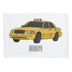 Abbildung des Cartoon Taxi Kissenbezug