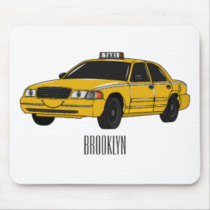 Abbildung des Cartoon Taxi Mousepad
