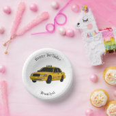 Abbildung des Cartoon Taxi Pappteller (Party)