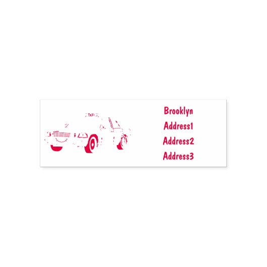 Abbildung des Cartoon Taxi Permastempel (Design)