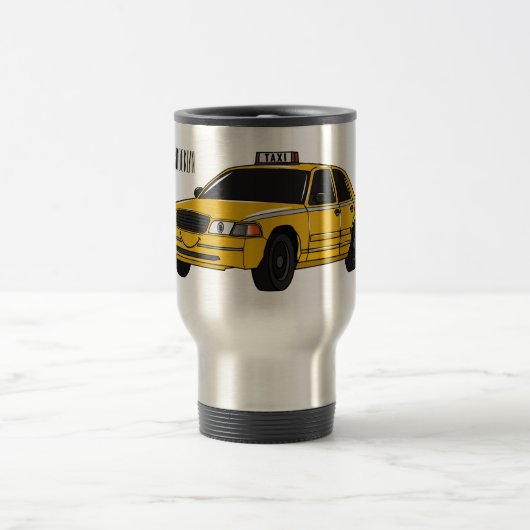 Abbildung des Cartoon Taxi Reisebecher (Mittel)