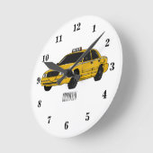 Abbildung des Cartoon Taxi Runde Wanduhr (Winkel)