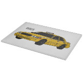 Abbildung des Cartoon Taxi Schneidebrett (Ecke)