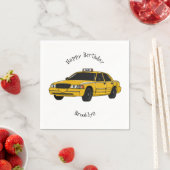 Abbildung des Cartoon Taxi Serviette (Beispiel)