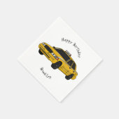 Abbildung des Cartoon Taxi Serviette (Ecke)