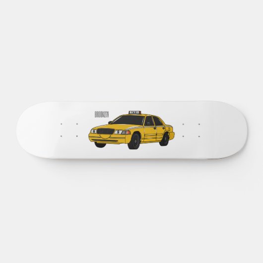 Abbildung des Cartoon Taxi Skateboard (Horizontal)