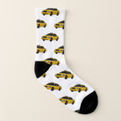 Abbildung des Cartoon Taxi Socken (Rechts - Außen)