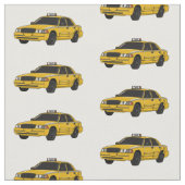 Abbildung des Cartoon Taxi Stoff (Nahaufnahme)