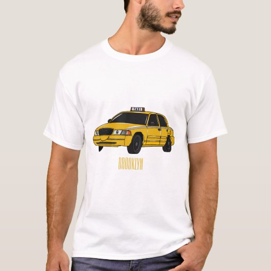 Abbildung des Cartoon Taxi T-Shirt (Vorderseite)