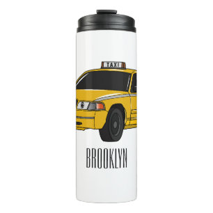 Abbildung des Cartoon Taxi Thermosbecher