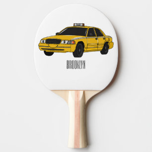 Abbildung des Cartoon Taxi Tischtennis Schläger