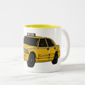 Abbildung des Cartoon Taxi Zweifarbige Tasse (VorderseiteRechts)