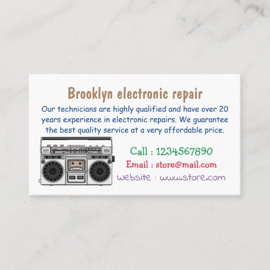 Abbildung des Cartoon Visitenkarte (Vorderseite)