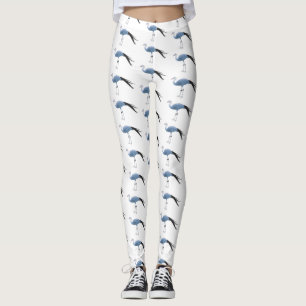 Abbildung des Cartoon von Blaukranken Leggings