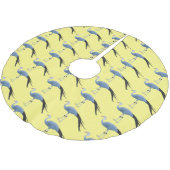 Abbildung des Cartoon von Blaukranken Polyester Weihnachtsbaumdecke (Schrägansicht)