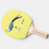 Abbildung des Cartoon von Blaukranken Tischtennis Schläger (Seitenansicht)