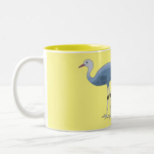 Abbildung des Cartoon von Blaukranken Zweifarbige Tasse
